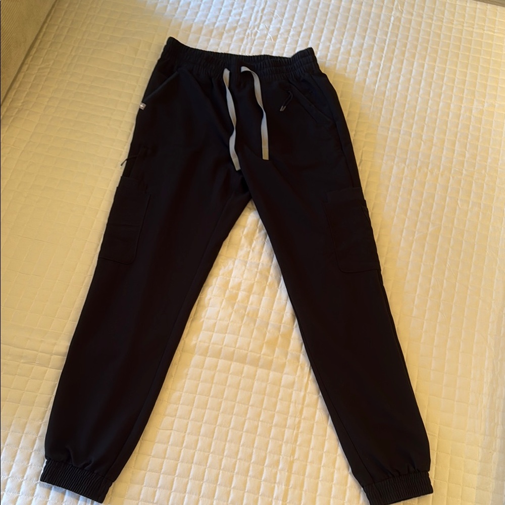 Figs Black Track Pants